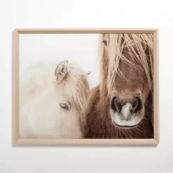 Clearance Kirklands Home Horse Snuggle Framed Art Print