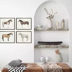 Best Kirklands Home Horses Framed Art Prints, Set of 4 White
