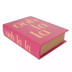 Kirklands Home Hot Pink Ooh La La Book Boxes, Set of 3