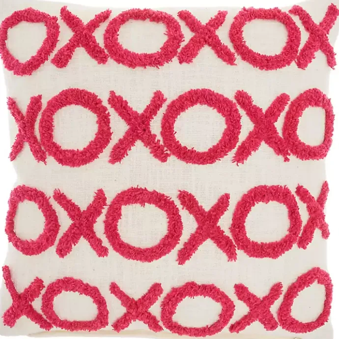 Clearance Kirklands Home Hot Pink Tufted XOXO Pillow