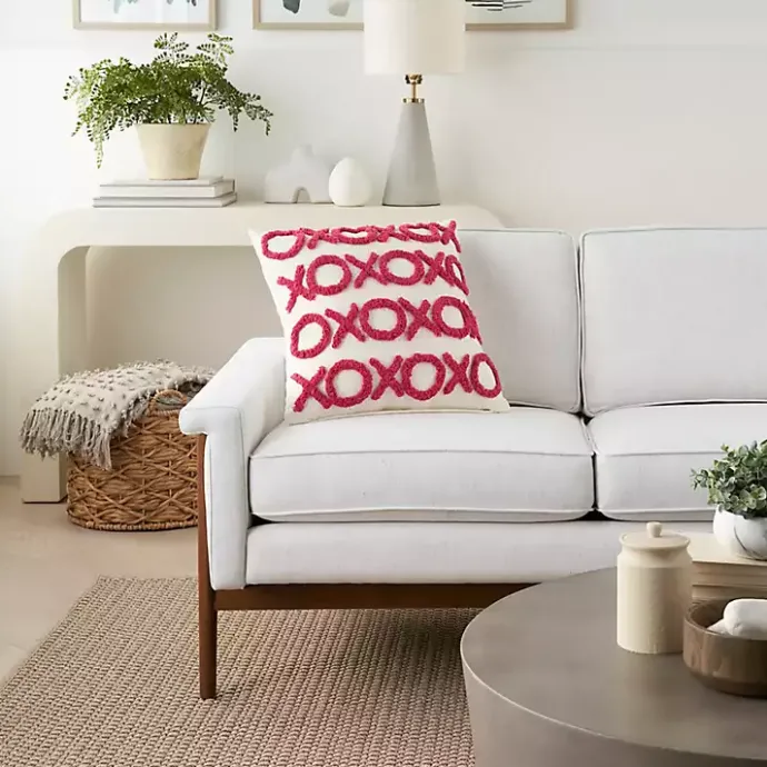 Clearance Kirklands Home Hot Pink Tufted XOXO Pillow