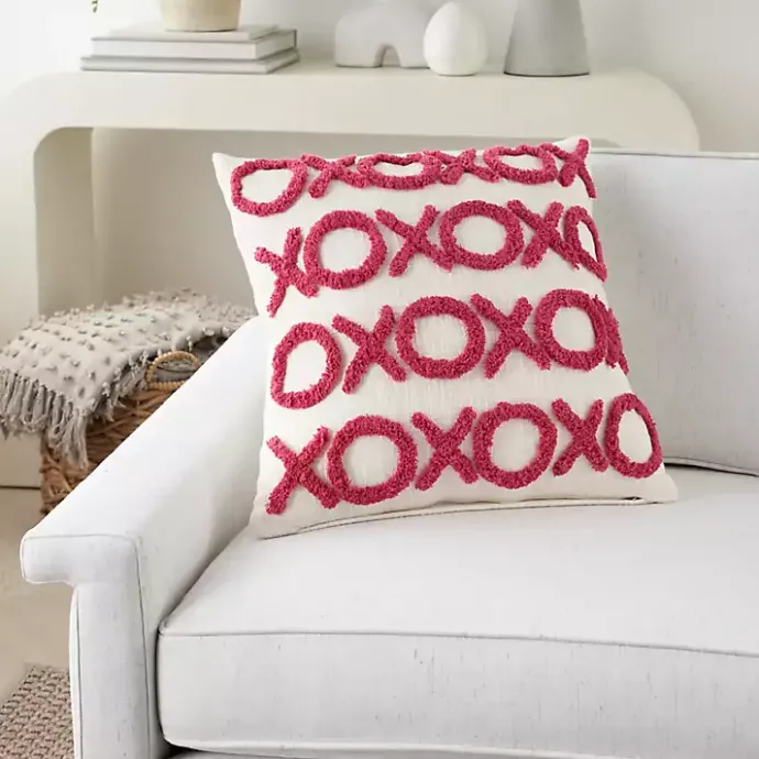 Clearance Kirklands Home Hot Pink Tufted XOXO Pillow