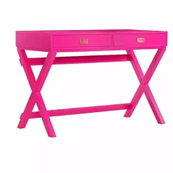 Online Kirklands Home Hot Wood 2-Drawer Peggy Desk Pink