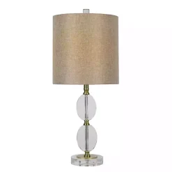 Best Kirklands Home Hourglass Crystal and Gold Metal Table Lamp