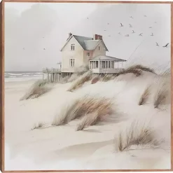 Kirklands Home House on the Dunes Framed Canvas Art Print Tan