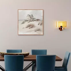 Kirklands Home House on the Dunes Framed Canvas Art Print Tan