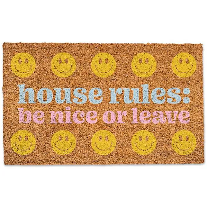 Kirklands Home House Rules: Be Nice or Leave Coir Doormat