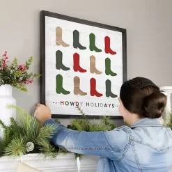Best Kirklands Home Howdy Holidays Boots Wall Plaque