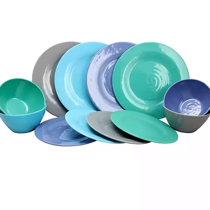 New Kirklands Home Hues of the Sea 12-pc. Dinnerware Set