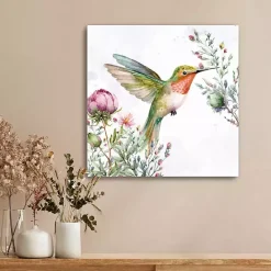 Best Kirklands Home Hummingbird Wildflower I Canvas Art Print