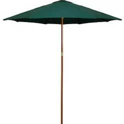 Hot Kirklands Home Hunter 8 ft. Wooden Pulley Umbrella Green