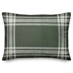 Outlet Kirklands Home Hunter Plaid Indoor/Outdoor Lumbar Pillow Green