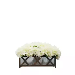 Clearance Kirklands Home Hydrangea Arrangement in Lattice Box Planter