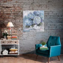 Discount Kirklands Home Hydrangea s Giclee Canvas Art Print, 18x18 Blue