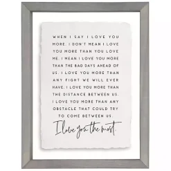 Kirklands Home I Love You Most Framed Wall Plaque