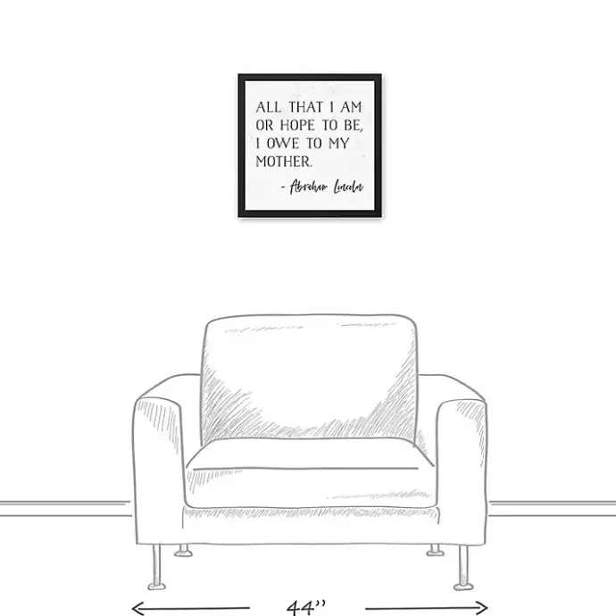 Kirklands Home I Owe to My Mother Framed Canvas Art Print