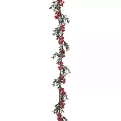 Clearance Kirklands Home Iced Berry and Boxwood Waterproof Garland