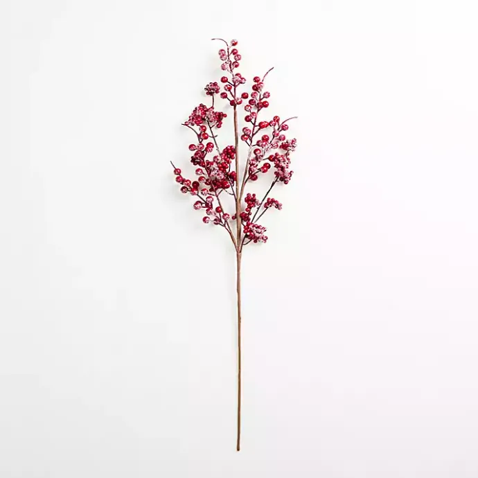 Sale Kirklands Home Iced Berries Stem Red