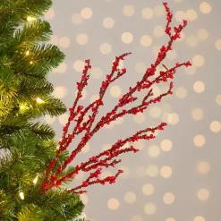 Sale Kirklands Home Iced Branch Christmas Tree Pick Red