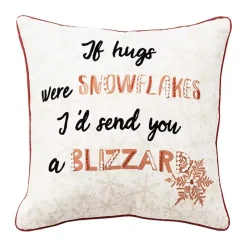 Discount Kirklands Home If Hugs were Snowflakes Christmas Throw Pillow White