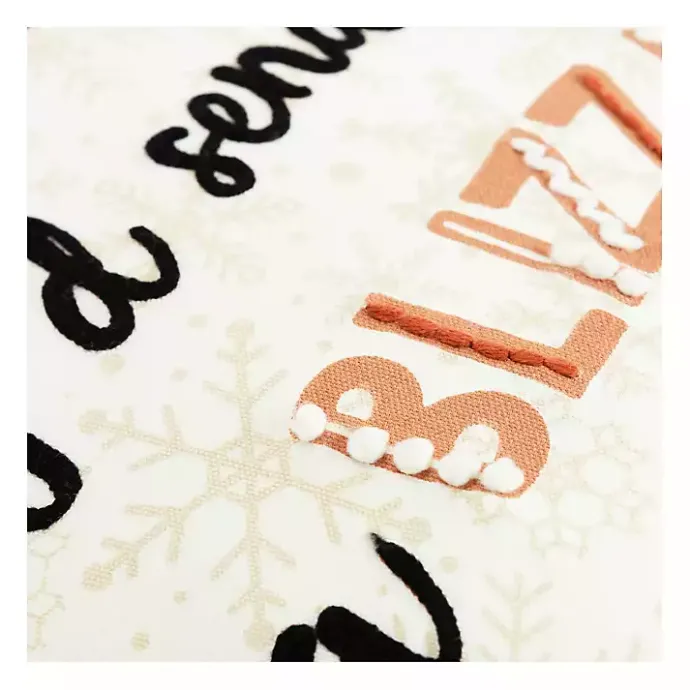 Discount Kirklands Home If Hugs were Snowflakes Christmas Throw Pillow White