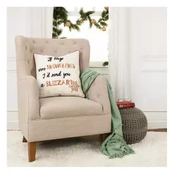 Discount Kirklands Home If Hugs were Snowflakes Christmas Throw Pillow White