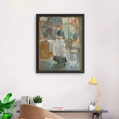 New Kirklands Home In the Dining Room 1875 Framed Canvas Art Print Multi