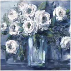 Online Kirklands Home Indigo and White Blooms Giclee Canvas Art Print