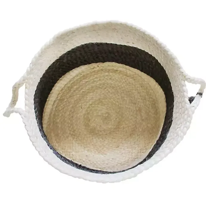 Best Kirklands Home Indigo Bold Striped Jute Basket, 19 in.