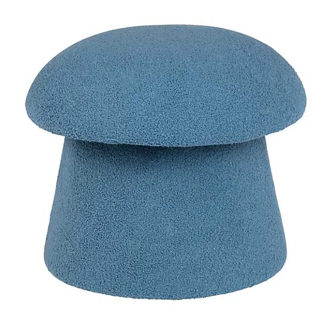 Sale Kirklands Home Indigo Boucle Mushroom Storage Ottoman Blue
