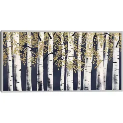 Best Kirklands Home Indigo Fresh Forest Framed Canvas Art Print Blue
