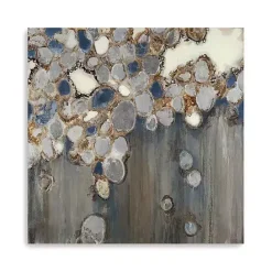 Kirklands Home Indigo Oyster Shells Abstract Canvas Art Print