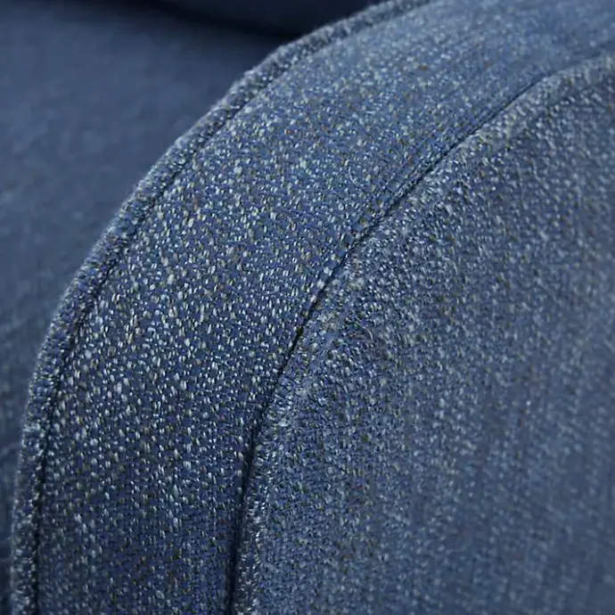 Clearance Kirklands Home Indigo Swivel Upholstered Wide Seat Accent Chair Blue