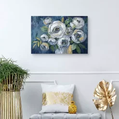 Best Kirklands Home Indigo Touch of Gold Canvas Art Print, 36x24 in. Blue