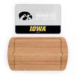 Discount Kirklands Home Iowa Hawkeyes Wood and Glass Serving Board