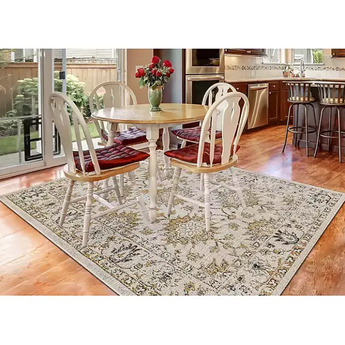 Clearance Kirklands Home Irene Yellow Daffodil Outdoor Area Rug, 4x7