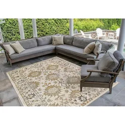 Best Kirklands Home Irene Yellow Daffodil Outdoor Area Rug, 6x9