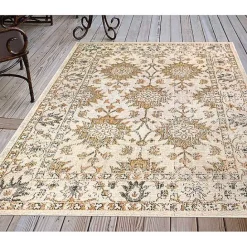 Best Kirklands Home Irene Yellow Daffodil Outdoor Area Rug, 6x9