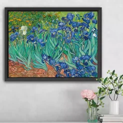 Discount Kirklands Home Irises Framed Canvas Art Print, 26x20 in.