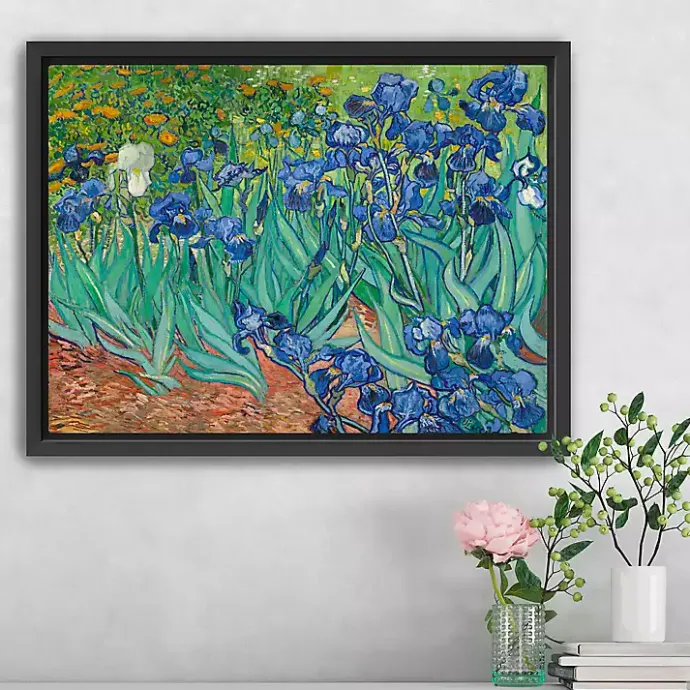 Discount Kirklands Home Irises Framed Canvas Art Print, 26x20 in.