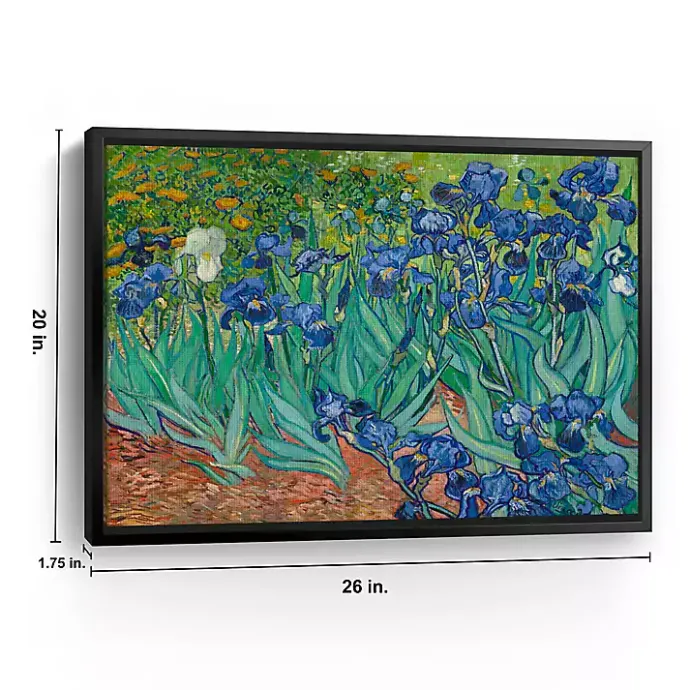 Discount Kirklands Home Irises Framed Canvas Art Print, 26x20 in.