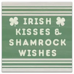 Discount Kirklands Home Irish Kisses & Shamrock Wishes Canvas Art Print