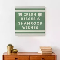 Discount Kirklands Home Irish Kisses & Shamrock Wishes Canvas Art Print