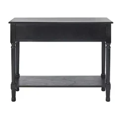 Discount Kirklands Home Irma Textured Drawers Console Table Black