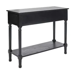 Discount Kirklands Home Irma Textured Drawers Console Table Black
