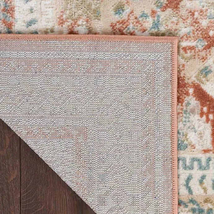 Best Kirklands Home Irsia Rust Traditional Serged Runner, 2x8