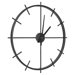 New Kirklands Home Isaac Black Modern Wall Clock
