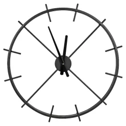 New Kirklands Home Isaac Black Modern Wall Clock