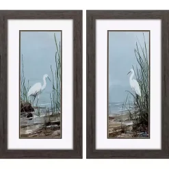 Best Kirklands Home Island Egret Framed Art Prints, Set of 2