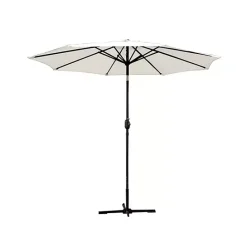 Clearance Kirklands Home 9 ft. Hand Crank Tilt Umbrella Ivory